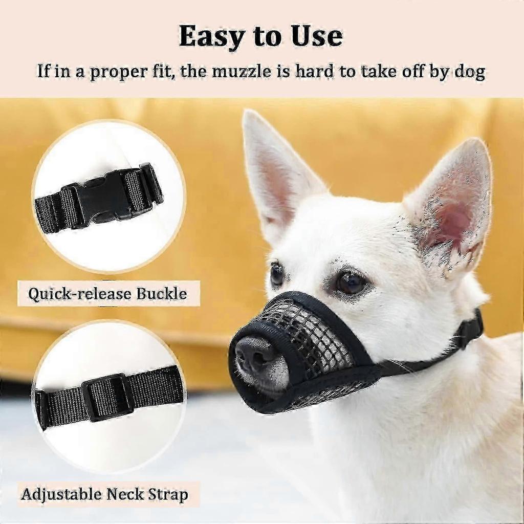 Soft Mesh Muzzle for Small Dogs, Breathable and Comfortable Design