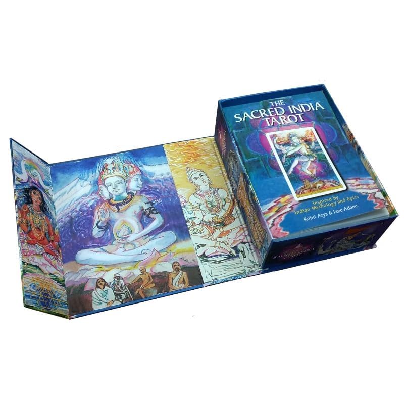 The Sacred India Tarot Premium Edition New, hardboard, sturdy box design with magnetic lock