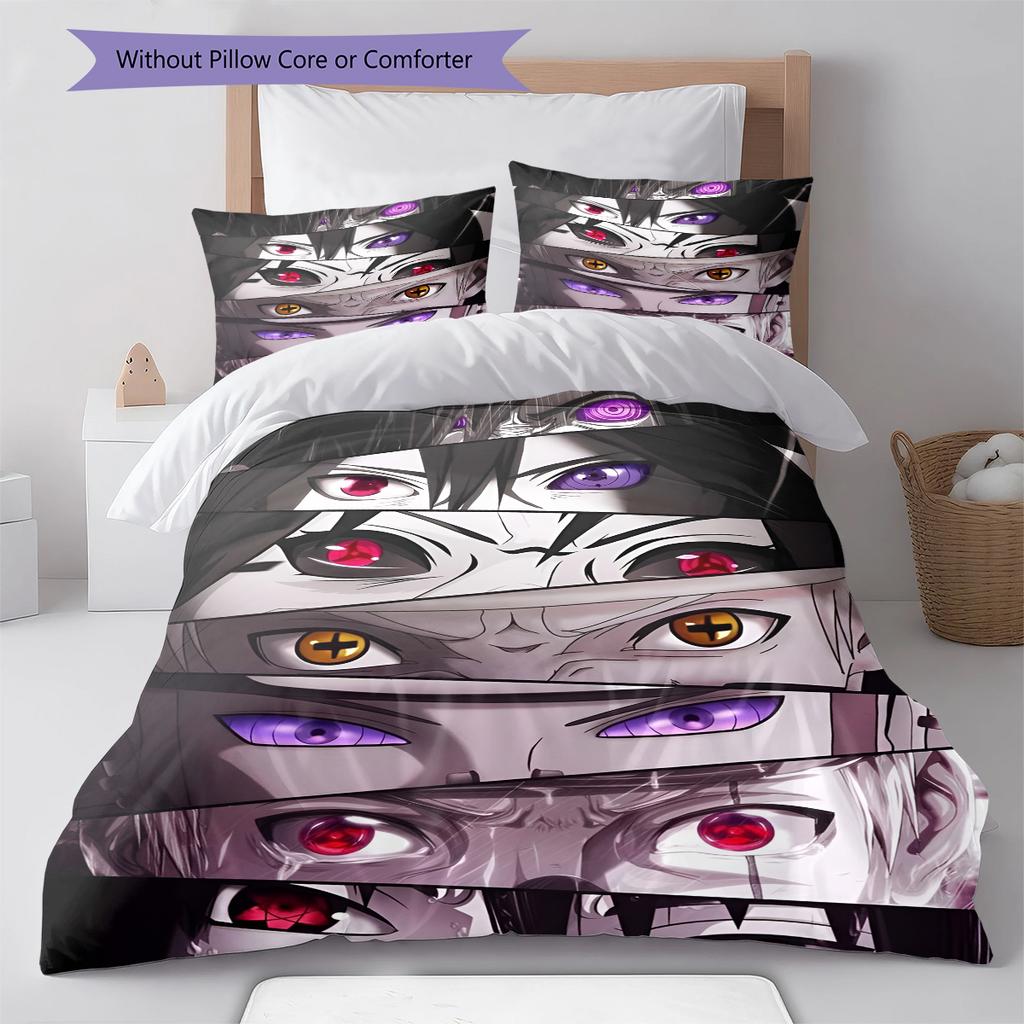 Cartoon Pattern Bedding Quilt Set Quilt Cover Pillowcase Home Decoration Birthday Gift (1 * duvet cover + 2 * pillowcase, without core)