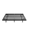 140x200 Bedframe met Zwevend Bed, LED Verlichting en Laadstation Bedframe, Metalen Bed met Lattenbodem Robuust en Stabiel, Eenvoudige Montage, Zwart