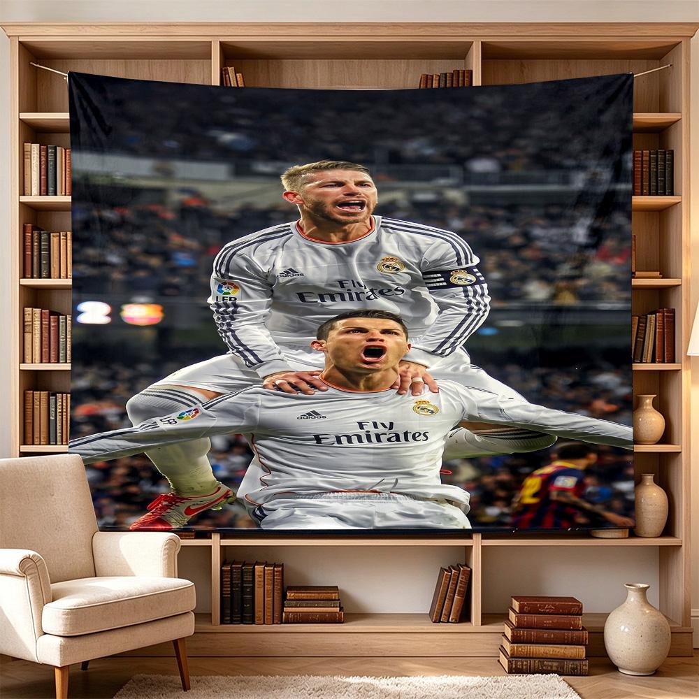 Ronaldo's Manchester Celebration Large Wall Tapestry,Ideal for Office Backdrops, Holiday Gifts, Home Decor (Living Room, Bedroom, Dorm, Parties), and