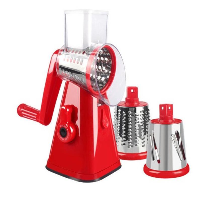 Geedel Rotary Cheese Grater, Dishwasher Safe Vegetable Cheese Slicer with Strong Sunction Base, Kitchen Gratrer Vegetable Slicer BPA Free,