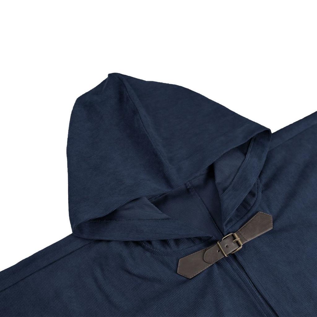 Unisex Medieval Vintage Halloween Cloak Corduroy Cosplay Performance Cloak Stage Costume
