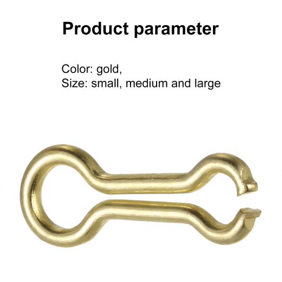 100Pcs/Set Sinker Wire Eyes Simple Corrosion Resistant Golden Steel Alloy Fishing Weights