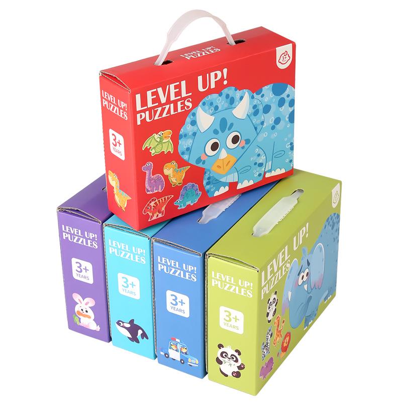 3+ Six-in-One Wooden Puzzle Box: Solid Wood Educational Toy for Girls and Boys, 60 Pieces