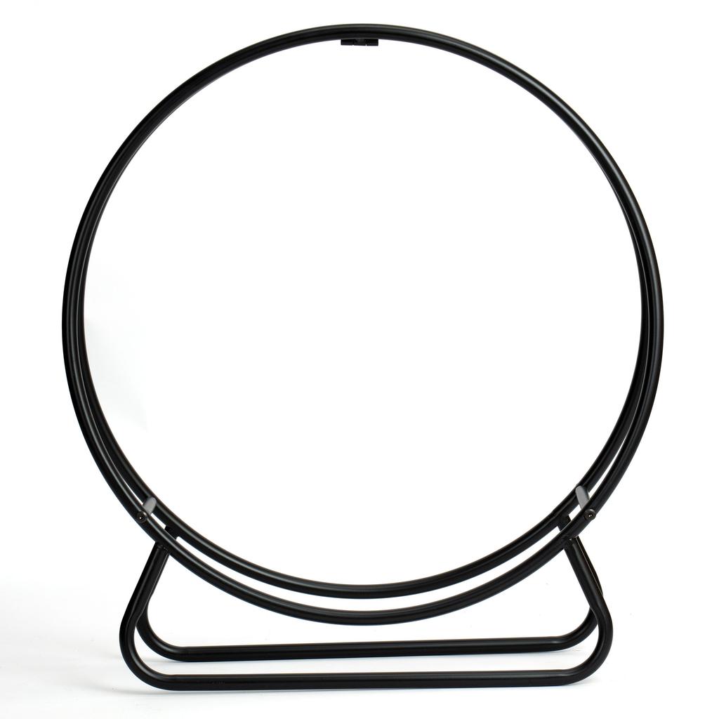 Hobro Black Metal Firewood Rack Wheel
