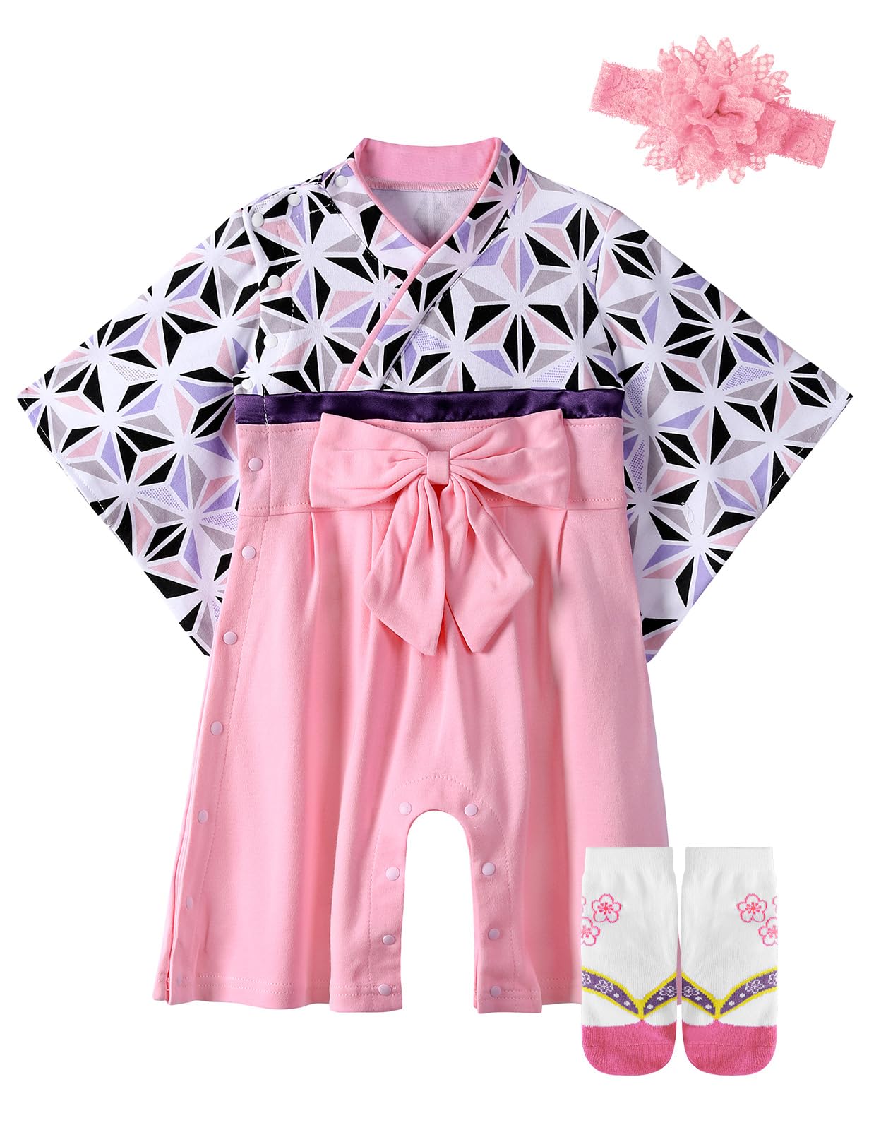 

Baby Hakama 100th Day First Fireworks Baby Shower [SHELISTEN] Rompers, Girls, Celebration, Eating, Doll s Festival, Festival, (Polygon, 70)