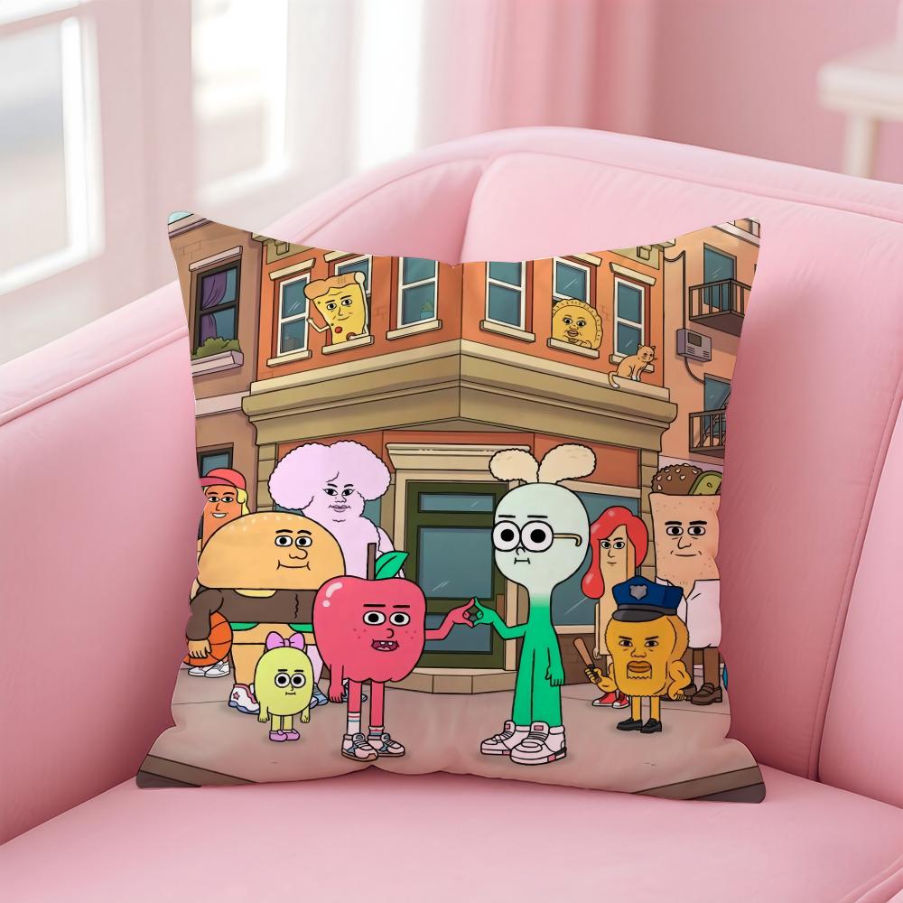 

Anime Food A-AppleS And OnionS Cushion Cover Comfortable Reversible Pillow Cover Ideal for Car Sofa Bedroom & Beyond 12x12Inch