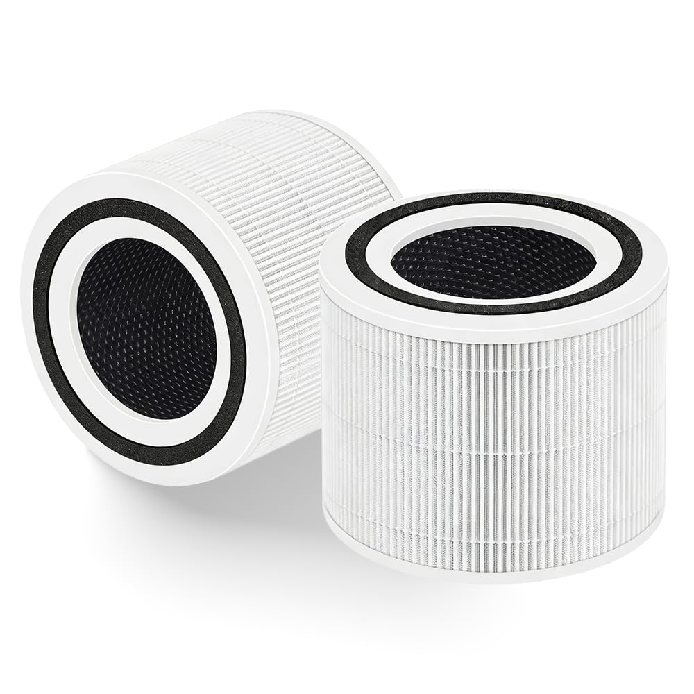 2pcs Core 300 Replacement Filters for LEVOIT Core Core Core VortexAir Air Purifier Core HEPA Activated Carbon 300, Core300-P, 300S, 300-P, 300-RF,
