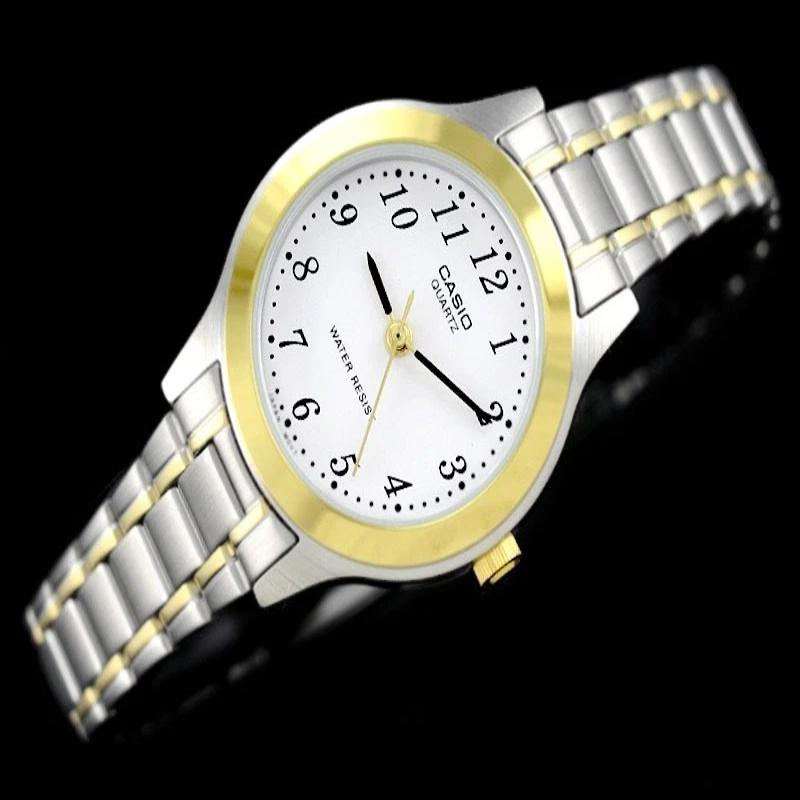 Casio DRESS Quartz Movement Stainless Steel Strap Watch Women's Watch White Dial LTP-1128G-7B