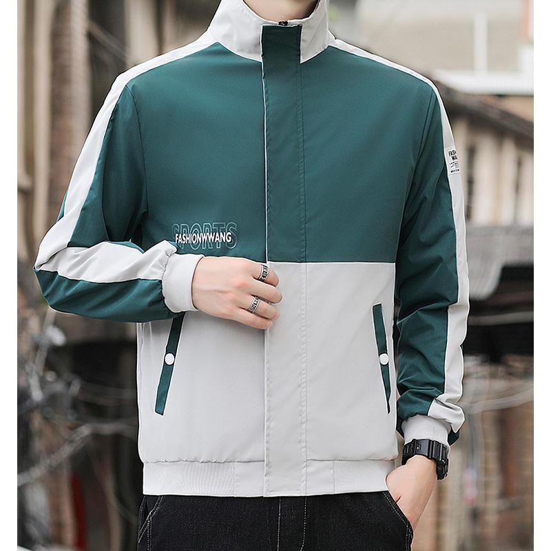 Buy L2021 Spring and Autumn New Fashion Color Matching Men's Standup