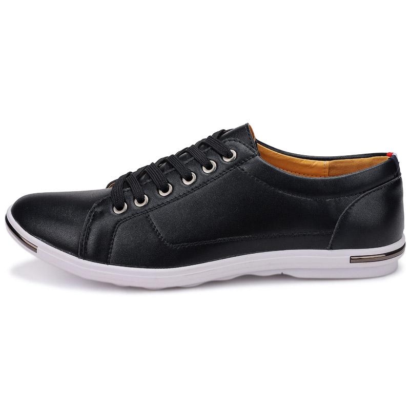 2025 Men's Comfortable Leather Casual Shoe Fashionable And Lightweight Sports Shoes Lace-Up Round -Toe Anti-Slip Walking Shoes