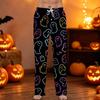 Men's Halloween Print Drawstring Pants Casual Lounge Sleepwear Relaxed Fit Elastic Waistband Soft Fabric