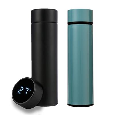 Stainless Steel Smart Water Bottle Leak Proof Double Walled Keep Drink Hot & Cold LCD Temperature Display Thermos Intelligent Temperature Measurement