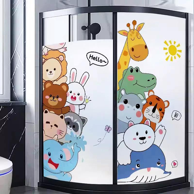 Frosted Glass Privacy Sticker for Bathroom Windows - Light-Transmitting and Anti-Leakage