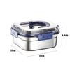 Stainless Steel Salad Fruit Food Container Sealed Anti-drip Large Capacity Lunch Box Camping Picnic Box for Fruit Salad Food