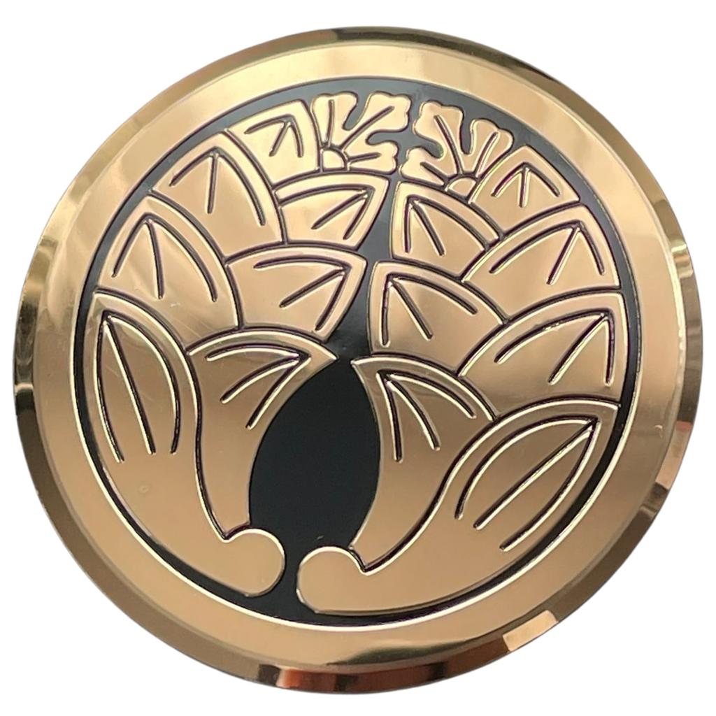 Ek0010 Emblem Sticker Family Crest Circle Hug Burlap Car Sticker Car Sticker Antique Gold