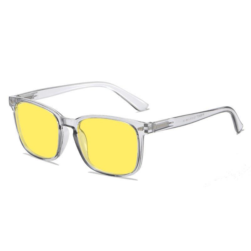 2026 Square Frame Sports Sunglasses Men Women Blue Light Blocking Computer Eyewear Yellow Red Lenses Outdoor UV400 Sun Glasses