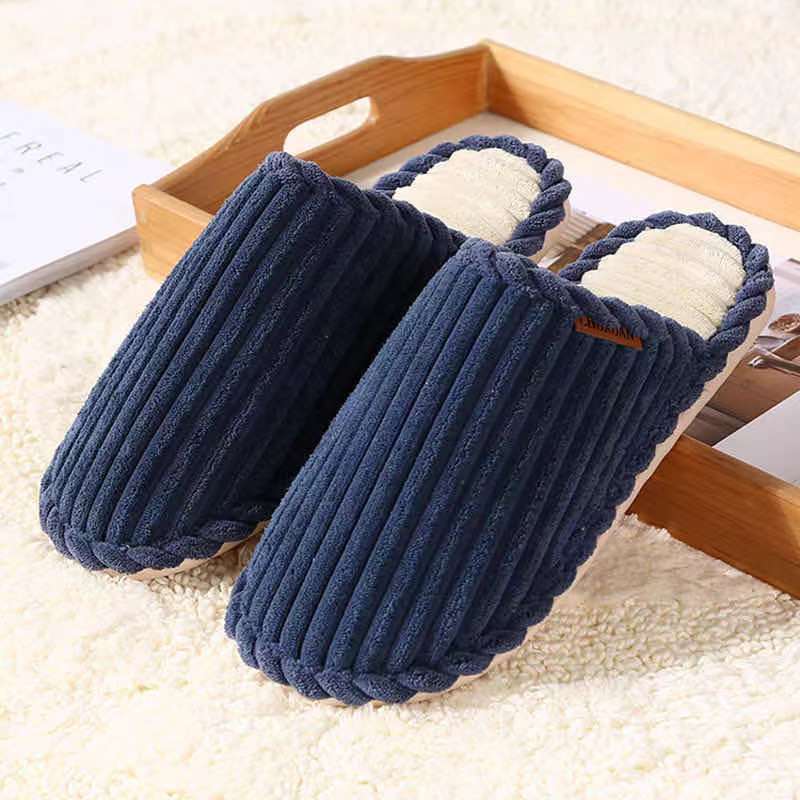 Cotton slippers autumn and winter home household indoor guests plush plush thick bottom non-slip warm couple