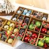 Plastic Christmas Ball Pendant Round Ball Colored Ball Christmas Party Decoration Painted Christmas Ball Ornament
