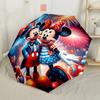 Mickey And Minnie's Harvest Celebration Outdoor Automatic Umbrella Folding Umbrella with 8 Ribs Compact Design for Outdoor Daily Use