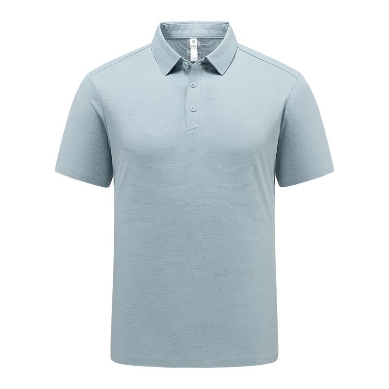 Seamless Ice Silk POLO Shirt For Men With Lapel Short Sleeves For Men With Breathable Ice Feel Polo
