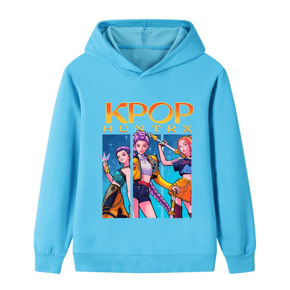 B1211 Dzieci Chłopcy Dziewczynki Kpop Rumi Zoey Mira Nadruk Bluza z Długim Rękawem