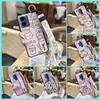 Ring Waterproof Phone Case For MOTO G24 Power Back Cover Anti-dust Durable Wristband Kickstand Protective Lanyard Cute
