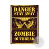 Warning Zombie Poster Danger Vintage Tin Signs Beware of Dog No Parking No Trespassing Metal Plate Garden Home Wall Decor