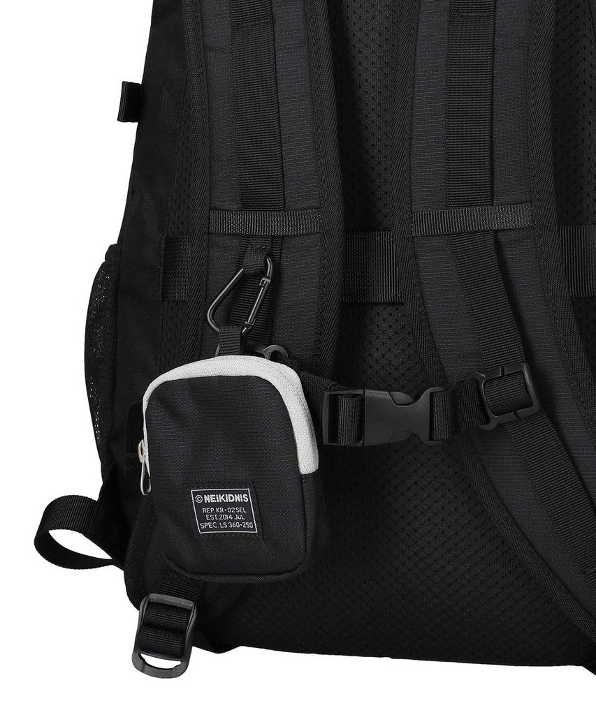 Neikidnis Carabiner Mesh Backpack Ripstop Black