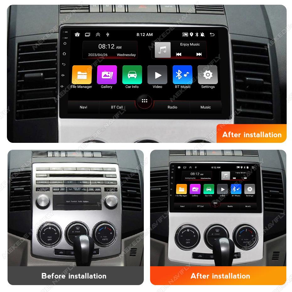 Navifly New Android Car Radio Multimedia Video Player For Mazda 5 2005-2010 GPS Navigation BT Carplay Auto 2Din Stereo Receiver