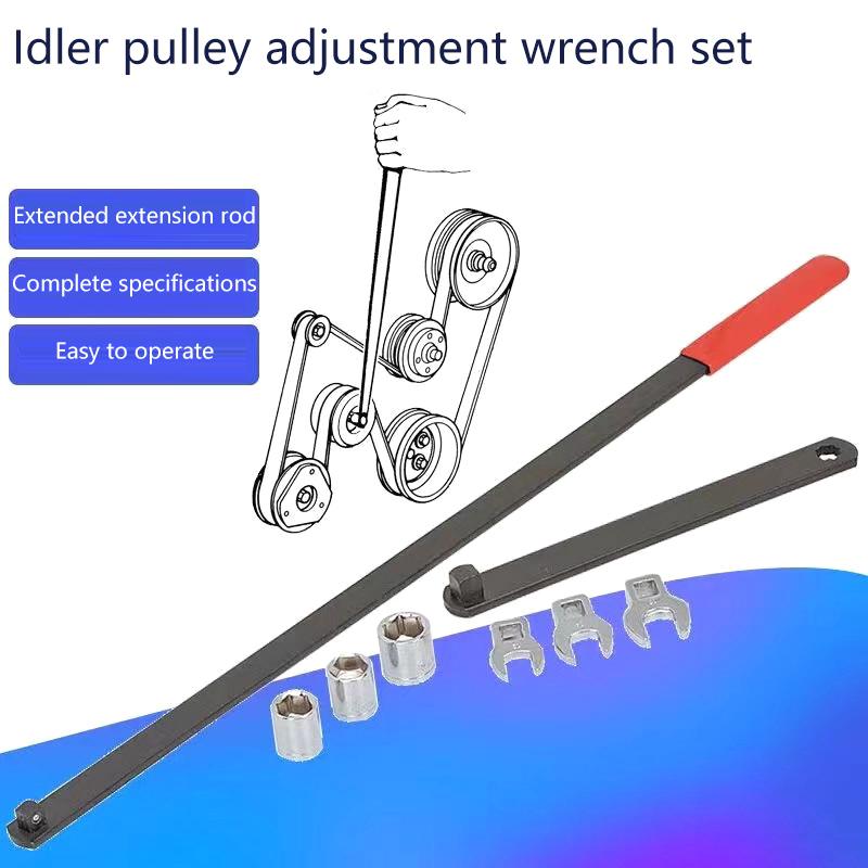 Adjustable Car Wheel Belt Tension Wrench With Extension Rod – Automotive Repair Tool For Throttle And Belt Adjustment