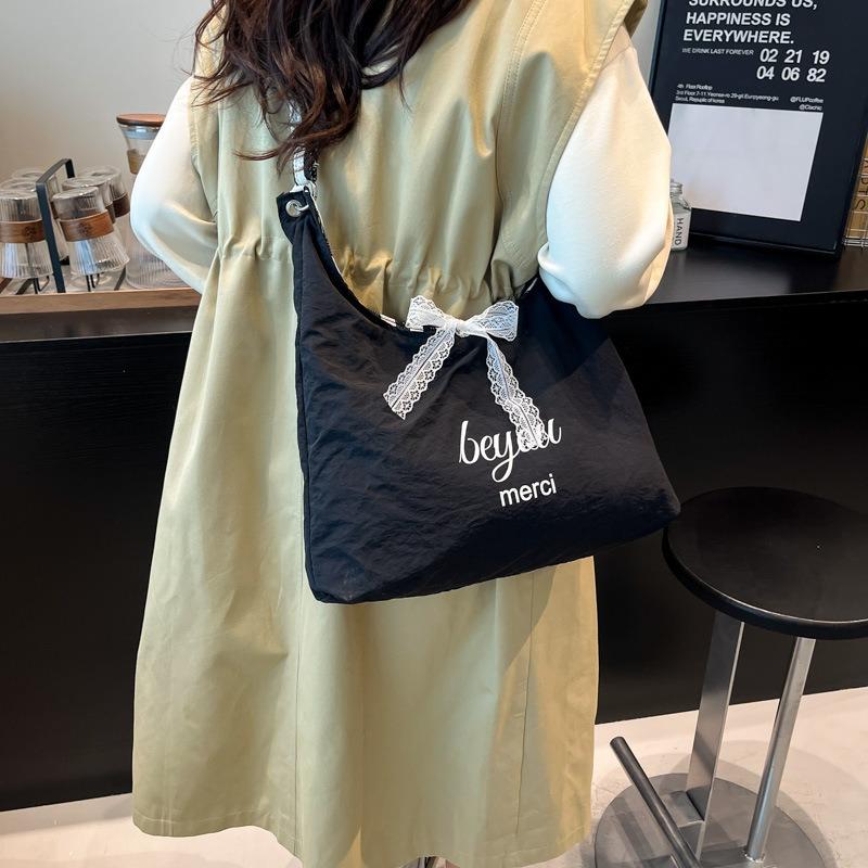 Retro Literary Handbag Women's Small Fresh Striped Shoulder Bag Casual Large Capacity Commuter Canvas Tote Bag