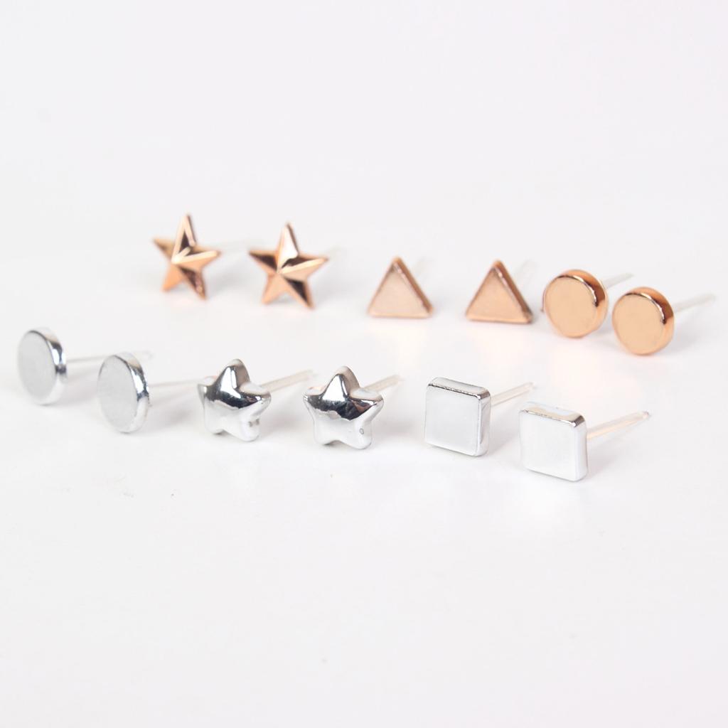 100 Pairs Assorted Styles Plastic Stud Earrings Set Surprise Gift for Girlfriend