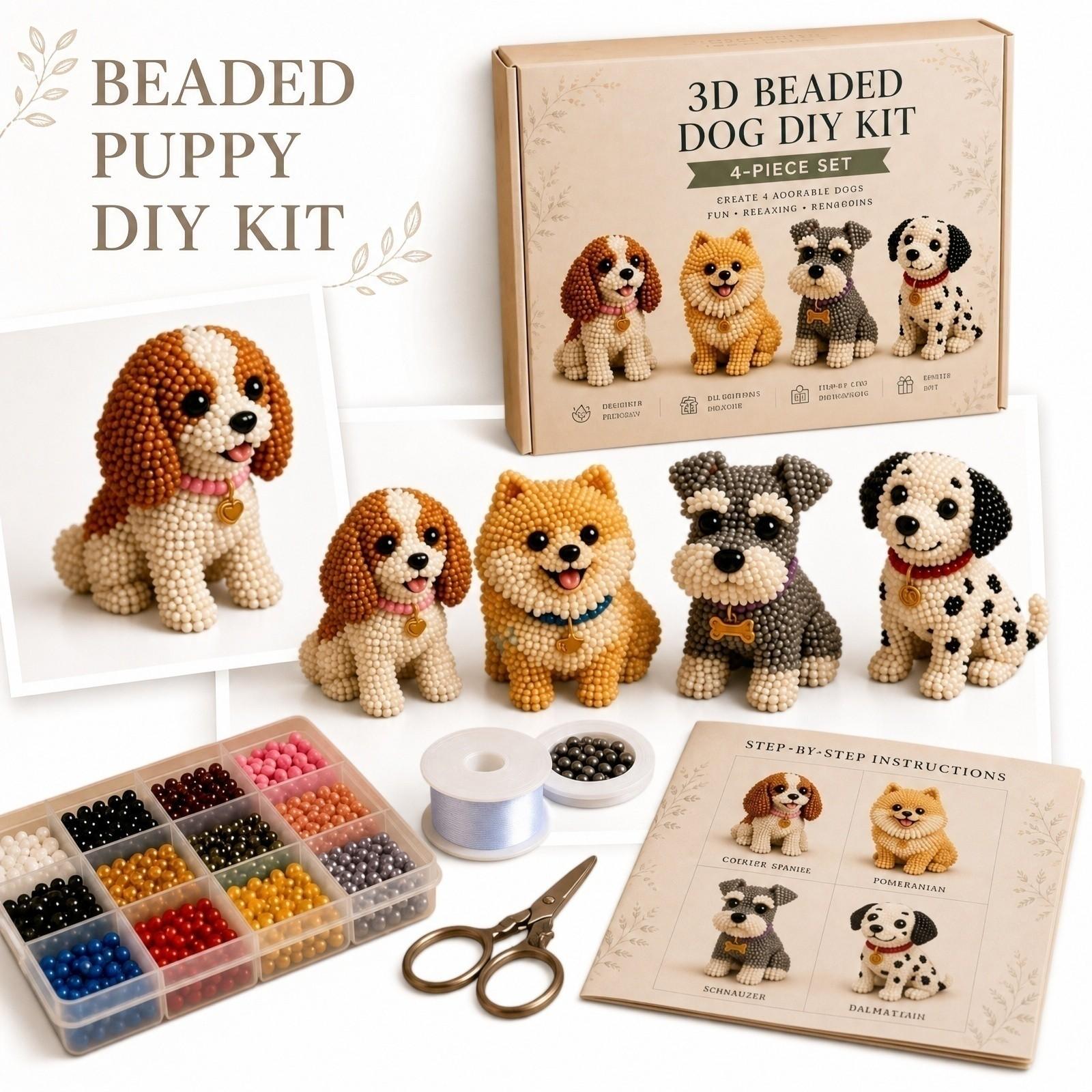 Cute Puppy Bead Kit - DIY Jewelry Making Set for Kids One Size белый