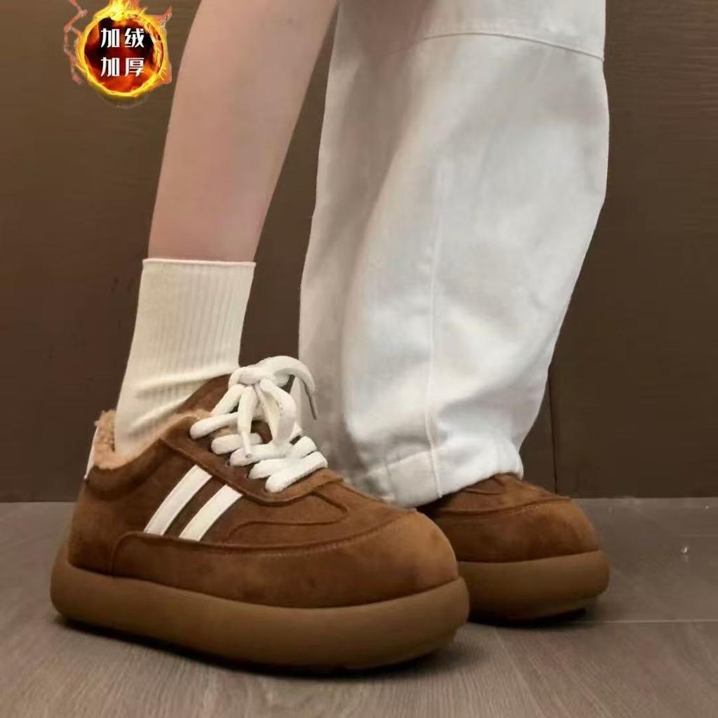 Big head bread shoes 22 autumn and winter new niche thick-soled heightened moral training shoes ugly cute casual board shoes