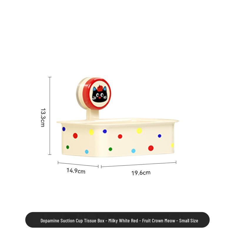 Wall-Mounted No-Punch Toilet Paper Storage Box with Suction Cup