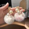 1 piece of smooth touch butterfly bow rabbit ear decoration daily necessities plush keychain accessory