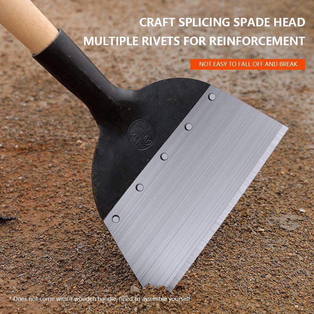 Flache Schaufel aus Stahl, multifunktionale Gartenschaberschaufel, rostbeständig, zum Jäten und Pflanzen auf dem Bauernhof, zum Graben in Gartenbeeten