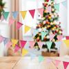 Colorful DIY Triangle Flag Bunting for Christmas, Wedding, Birthday, Party Decoration