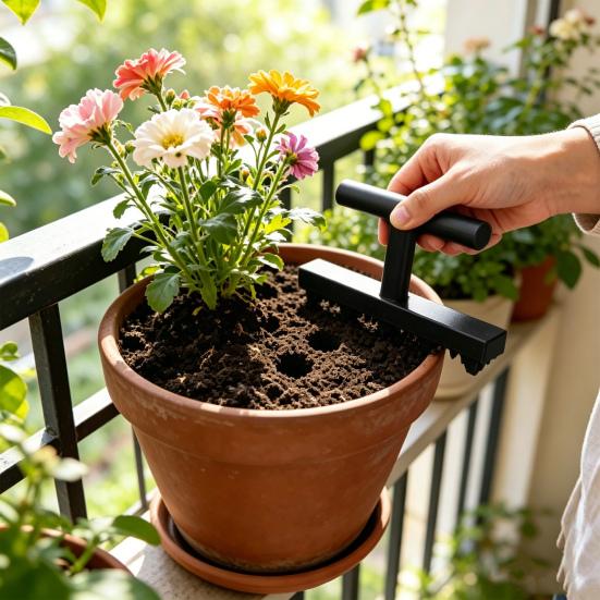huaqianguhh 3D Printed Seeder, One-Piece Molding Hole Making Impact-Resistant Ergonomic T-Shaped Grip Gardening Seeds Sowing Tool