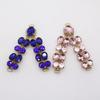 2018 New Charm 2pcs/lot 9.5CM Acrylic Chain DIY Garment sewing accessories Metal Crystal Rhinestone bikini Connectors buckle