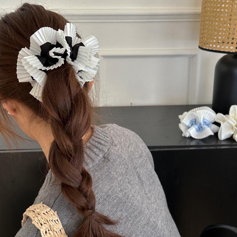 Large hair accessories for girls women band korean ties scrunchies rubber elastic kpop adults leading fashion popular fascinator