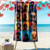 Dackel Puzzle Print Strandtuch, Großes Weiches Schnelltrocknendes Handtuch für Strand Camping Schwimmen