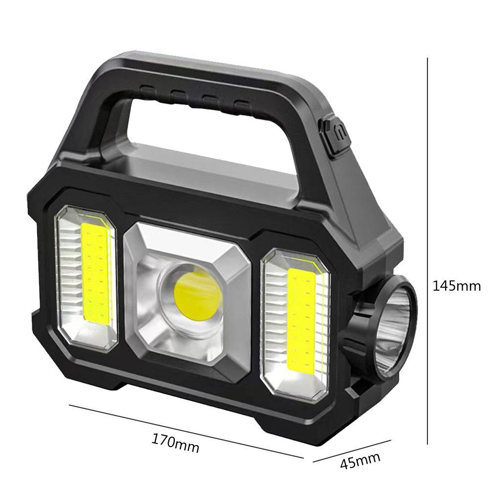 1-4Pack Powerful Led Flashlights Rechargeable Camping Work Light Multi Functional Portable Light Solar Charging 6 Lighting Modes