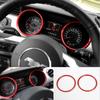 1 Pair Red Interior Dashboard Ring Cover Trim Decor For Ford Mustang 2015-