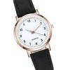 Fashionable luxurious women's analogue‑quartz wristwatch with leather strap, luminous ladies' watch