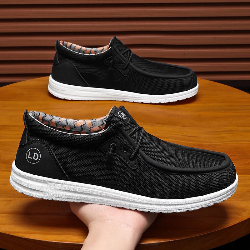 Fashion British Loafer Anti Odor Canvas Shoes 47 48 Men Breathable Slip On Sneakers Man Trainers Boat Shoes Male Moccasins Espadrilles