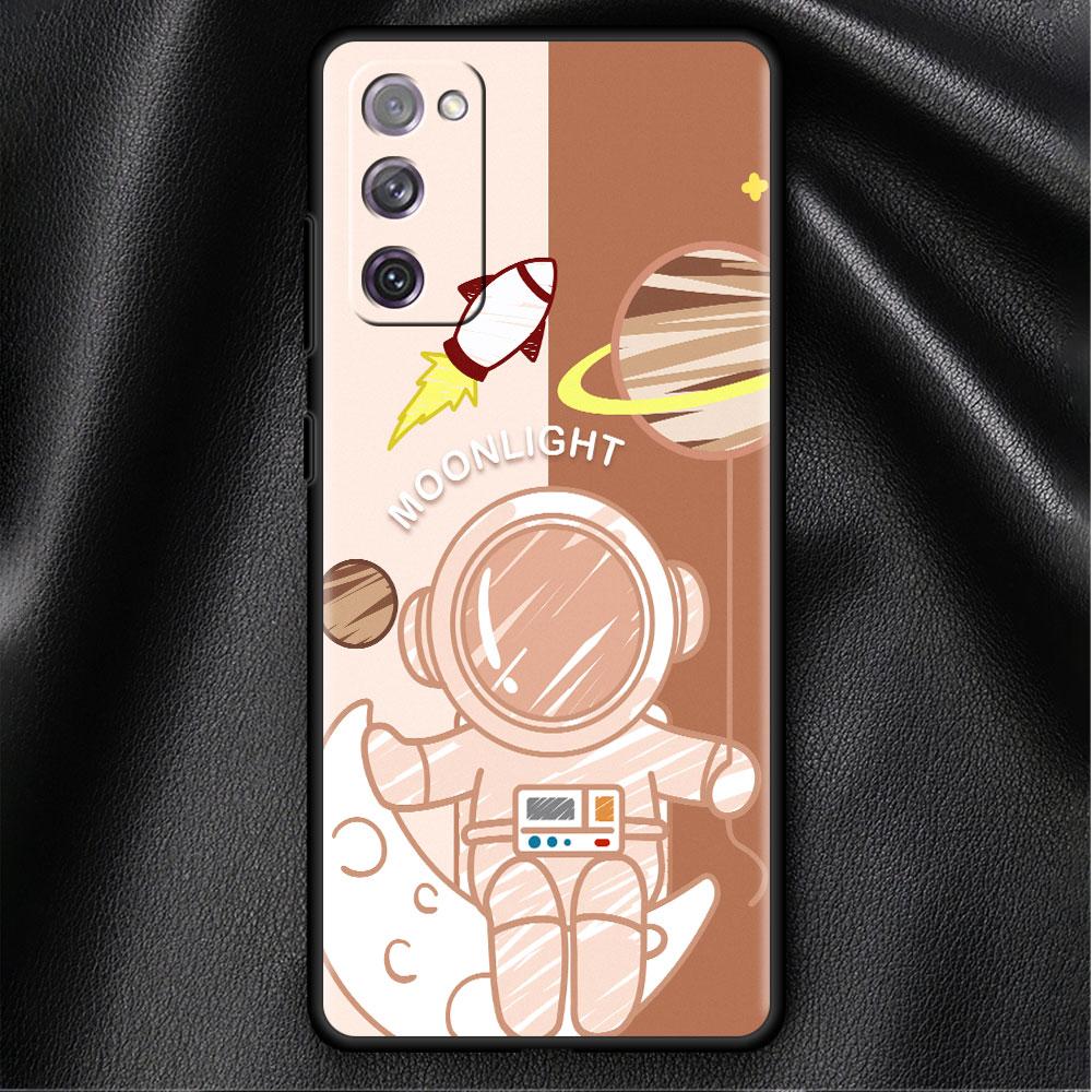 Case For Samsung Galaxy S20 FE S22 Ultra S21 Plus Luxury Soft Phone Case S10 S9 S8 S10e S7 Silicone Funda Space Cool Astronaut
