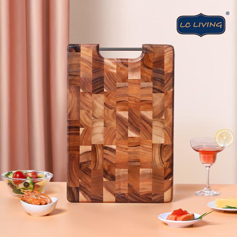 

LC LIVING Thailand Imported Solid Acacia Wood Cutting Board with Handle